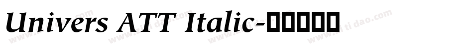 Univers ATT Italic字体转换